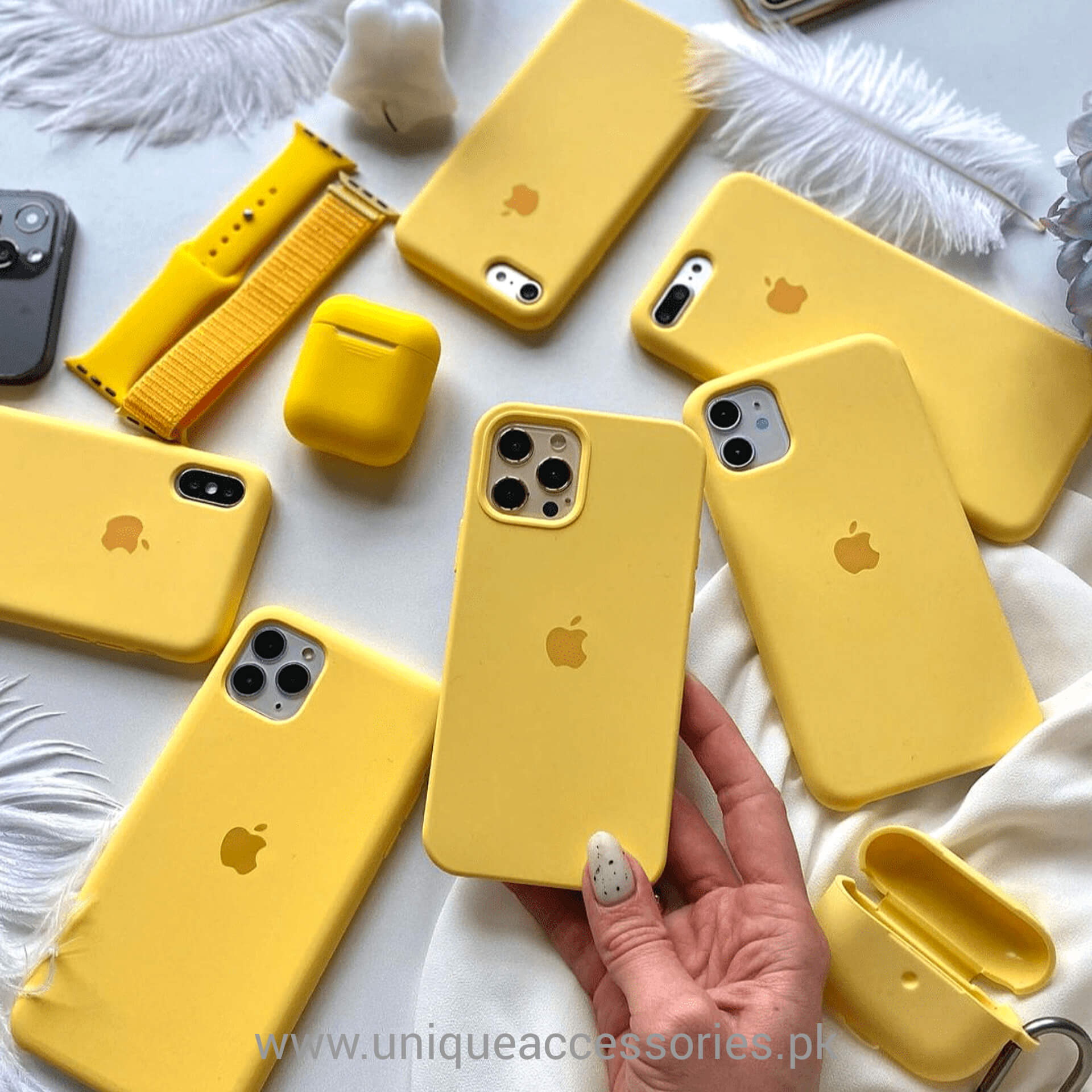 iPhone Silicone Case Yellow Unique Accessories