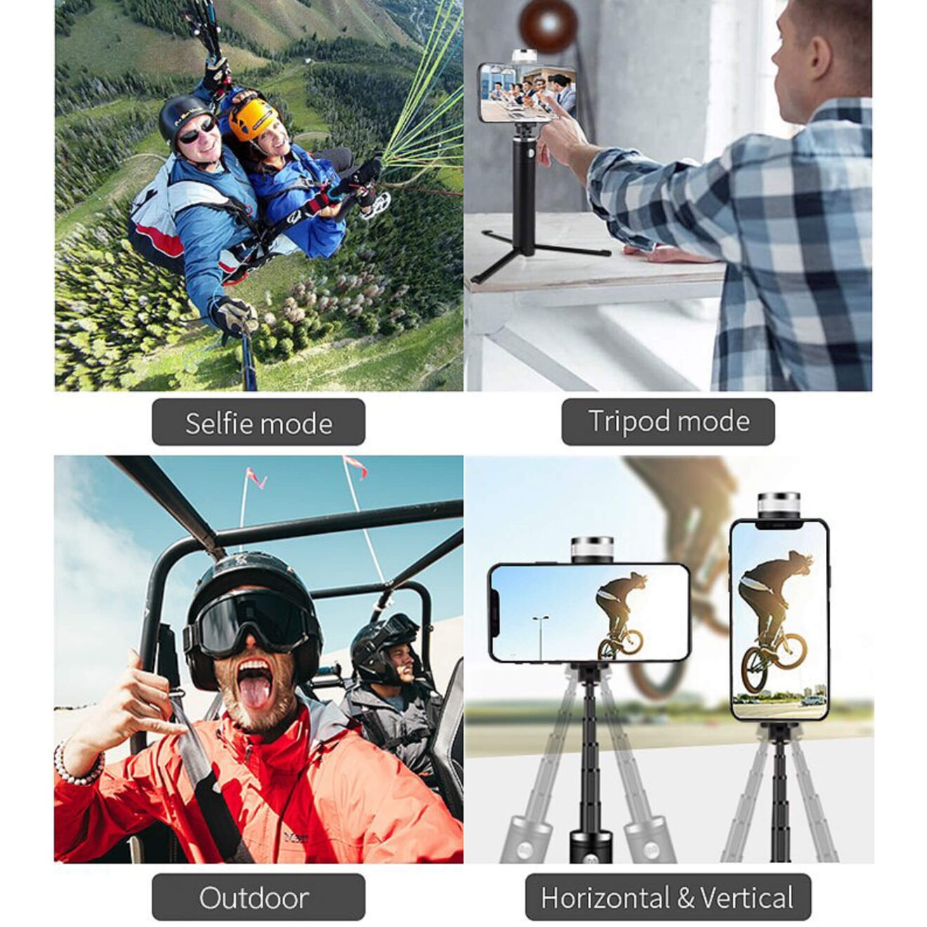 Wireless Selfie Stick & Tripod Stand (5 Feet) Unique Accessories