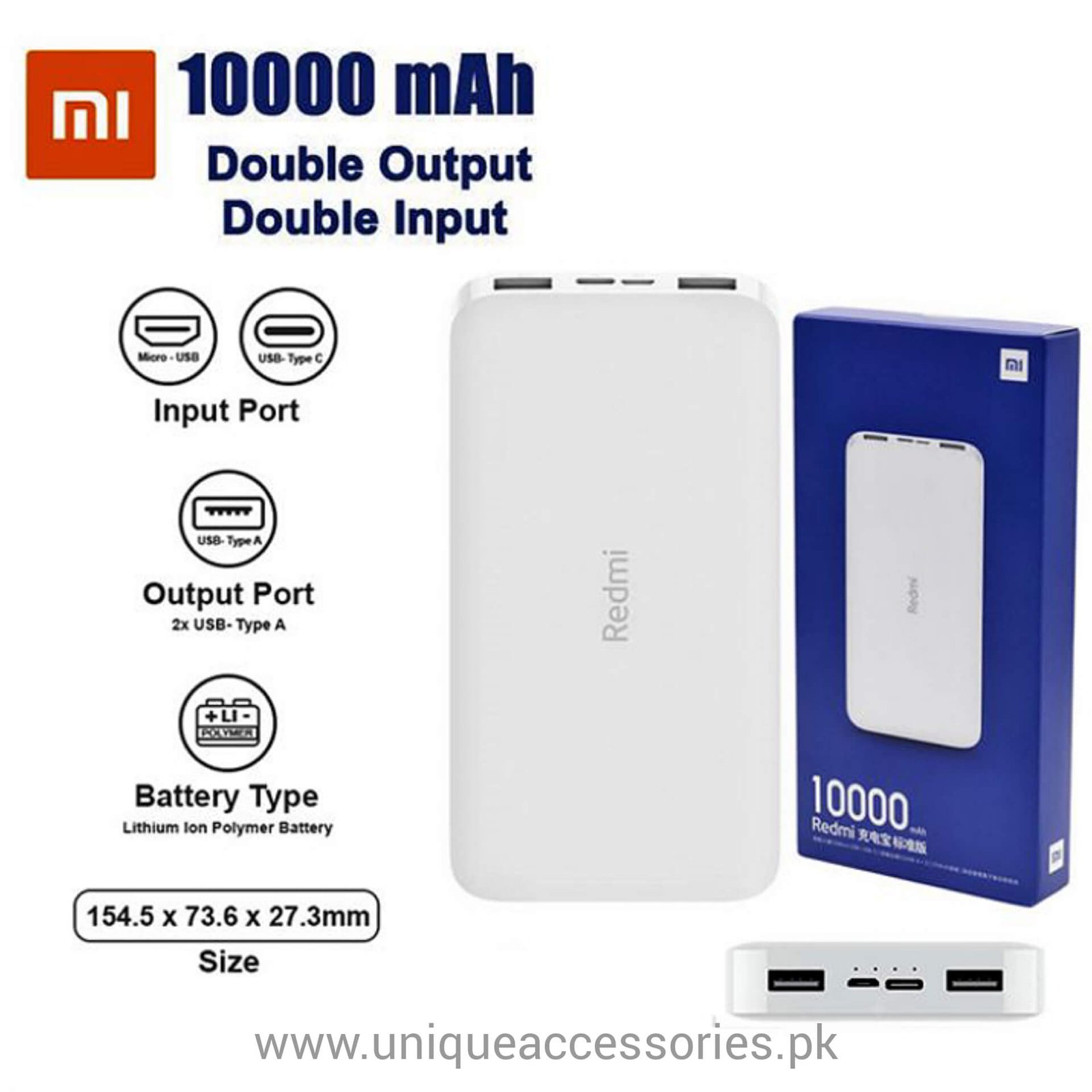 Redmi Power Bank 10,000 MAH - Unique Accessories