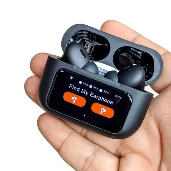 A9 Airpods Pro2 with Touch Screen Display Black Edition