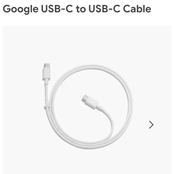 Google Pixel Rapid Charge PD Data Cable Type C to Type C