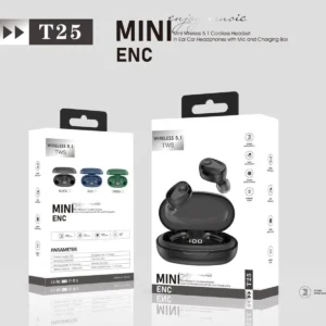 T25 TWS Wireless Bluetooth Mini Earbuds ENC