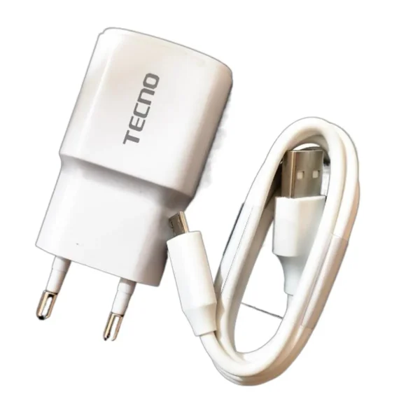 Tecno Charger 18w with micro USB Cable