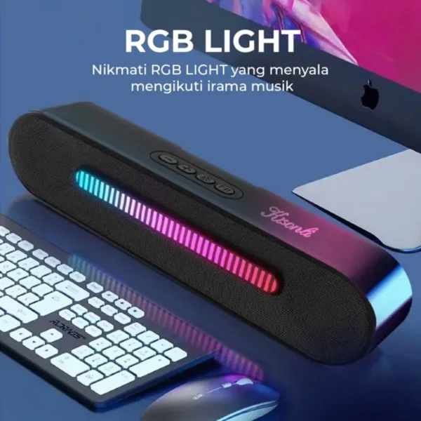 Kisonli Wireless Bluetooth Longbar Speaker Led-916