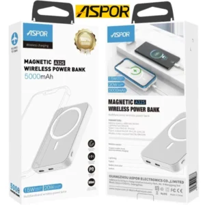 Aspor A325 Wireless MagSafe Power Bank 5000mah