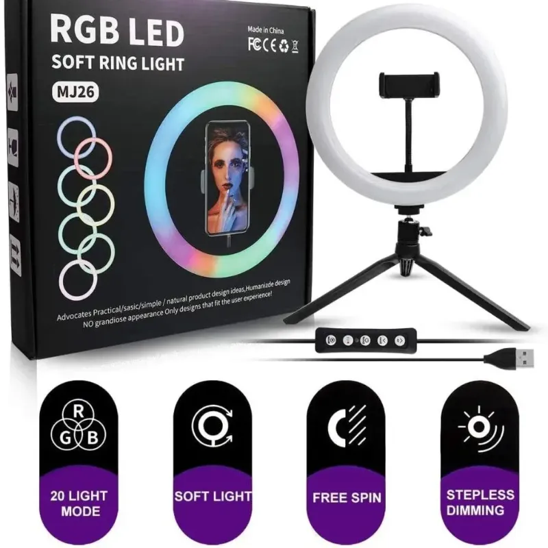 RGB Ring Light MJ26 Soft LED 26cm