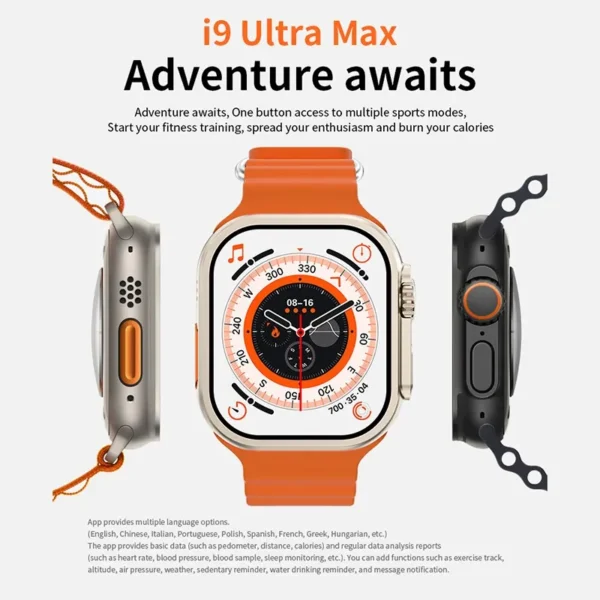 i9 Ultra Max Smart Watch Orange