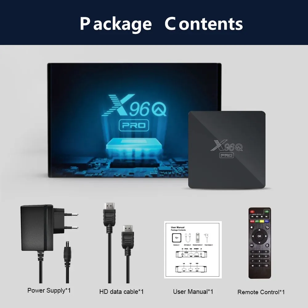 X96Q Smart Android TV Box 8GB 128GB Android 15