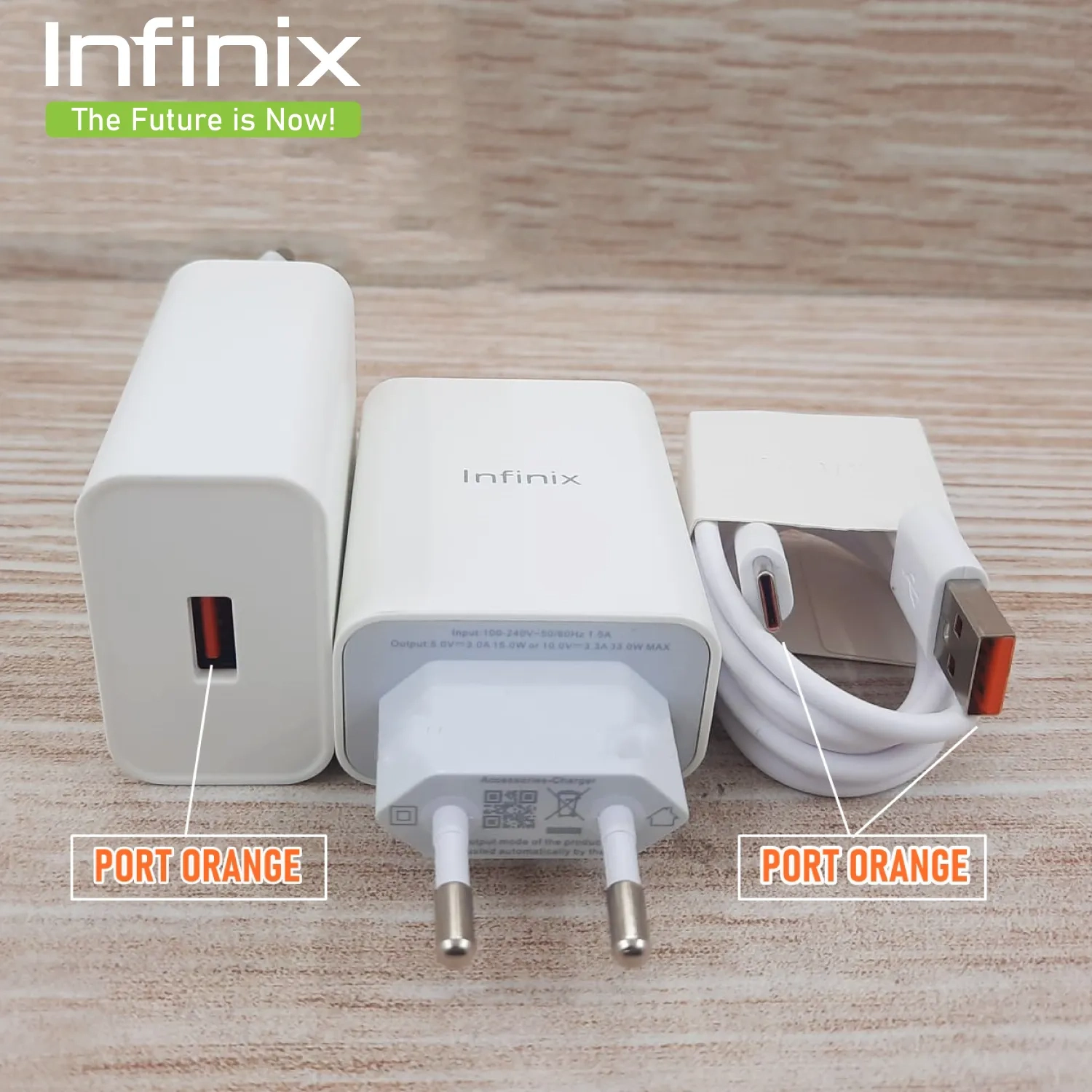 Infinix Charger 33w with USB Type C Cable