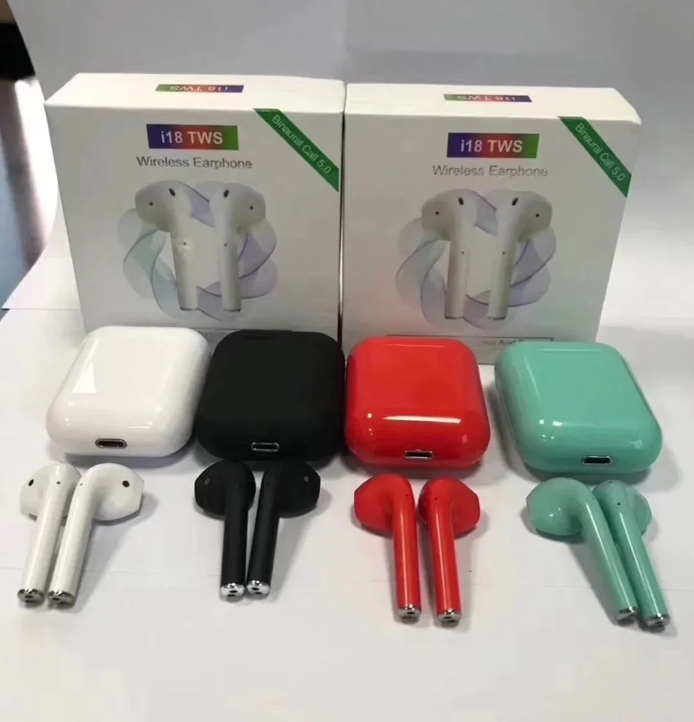 i18 TWS Wireless AirPods Bluetooth Earphones