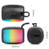 Kisonli G18 RGB Portable Bluetooth Speaker with Colorful Lights