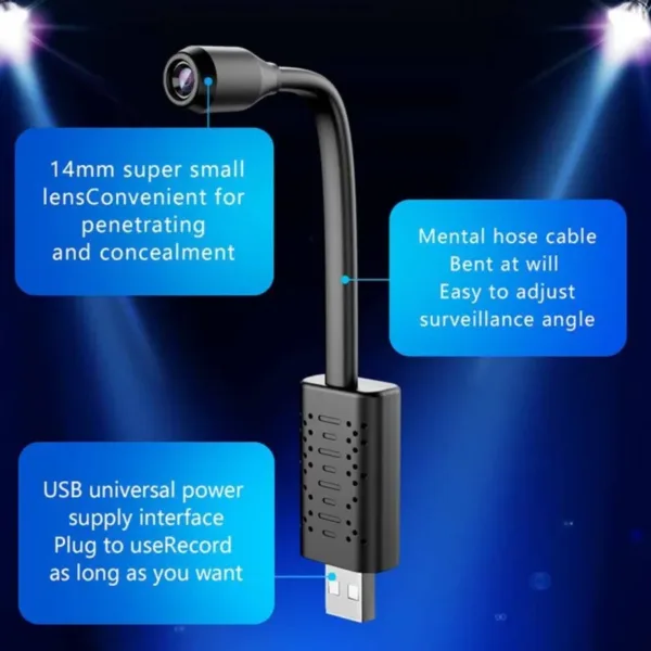 USB Gnoose Neck Wifi Camera 2MP 1080P HD V380 Pro App