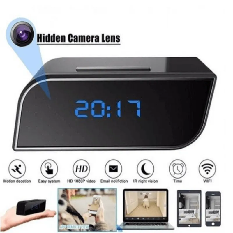 Hidden Camera T3 WiFi Table Clock Camera 1080P HD