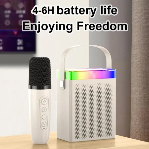 Kisonli G22 Mini Bluetooth Portable Karaoke Speaker With Wireless Handheld Microphone