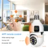 Mini PTZ Bulb Camera Dual Lens Full HD with Bulb E27 Socket v380