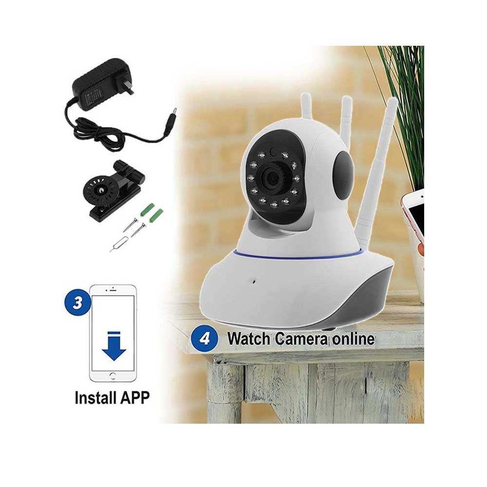 IP Wireless Camera 360 with 3 Antenna V380 Pro App