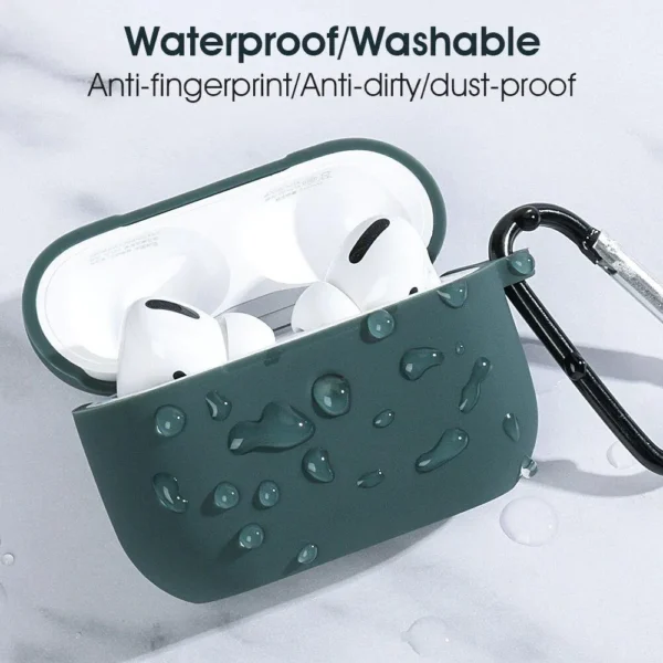 Apple Airpods Pro 2nd Generation Silicone Case with metal Clip